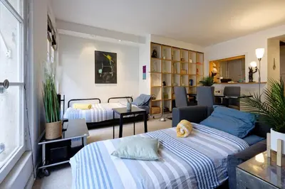 Un ou plusieurs lits dans un hébergement de l'établissement Appartement Cosy au Coeur du marais, Paris !
