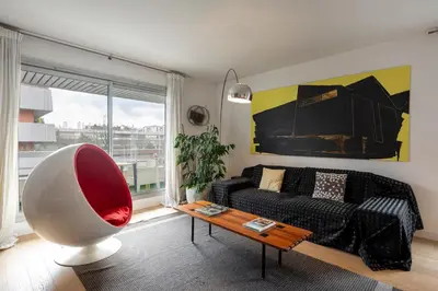 Coin salon dans l'établissement Elegant 100m2 apartment