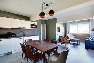 Cuisine ou kitchenette dans l'établissement North Paris Suite