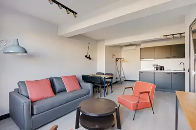 Cuisine ou kitchenette dans l'établissement North Paris Suite