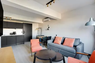 Cuisine ou kitchenette dans l'établissement North Paris Suite