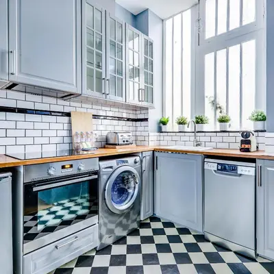 Cuisine ou kitchenette dans l'établissement Buttes-Chaumont - Fully-Equipped