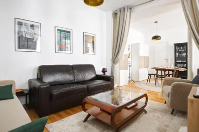 Coin salon dans l'établissement Apartment in le marais