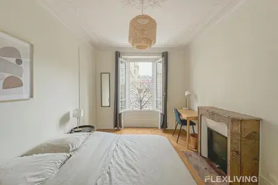 Un ou plusieurs lits dans un hébergement de l'établissement Flexliving - whole house - Gabriel Peri