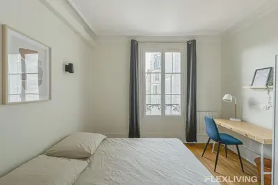 Un ou plusieurs lits dans un hébergement de l'établissement Flexliving - whole house - Gabriel Peri