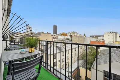 Balcon ou terrasse dans l'établissement Fantastic apartement & terrace Paris Montparnasse