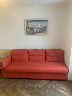 Coin salon dans l'établissement Fantastic apartement & terrace Paris Montparnasse