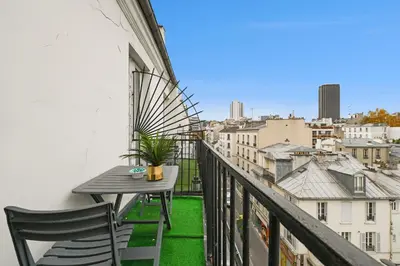 Balcon ou terrasse dans l'établissement Fantastic apartement & terrace Paris Montparnasse