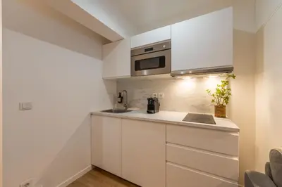 Cuisine ou kitchenette dans l'établissement Nouveau Appartement Sacré Cœur Cottages 5