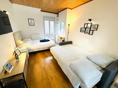 Un ou plusieurs lits dans un hébergement de l'établissement Appartement porte de Saint Ouen