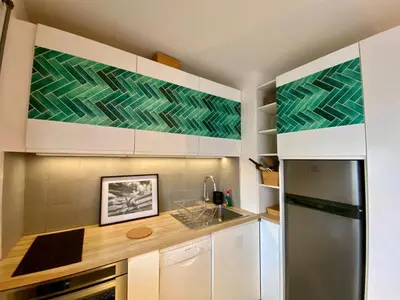 Cuisine ou kitchenette dans l'établissement Appartement Censier Monge