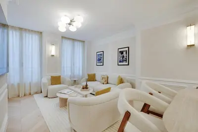 Coin salon dans l'établissement Pick A Flat's apartment in Opéra- Rue Lafitte