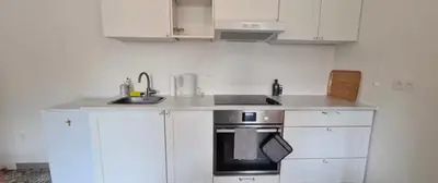 Cuisine ou kitchenette dans l'établissement Le Central - Bel appartement lumineux proche Paris