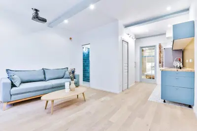 Coin salon dans l'établissement Apt 1BDR 4PAX - Bastille