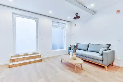 Coin salon dans l'établissement Apt 1BDR 4PAX - Bastille