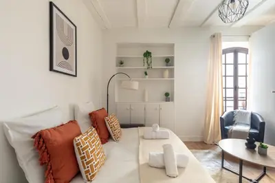 Coin salon dans l'établissement Studio cozy à Grenelle