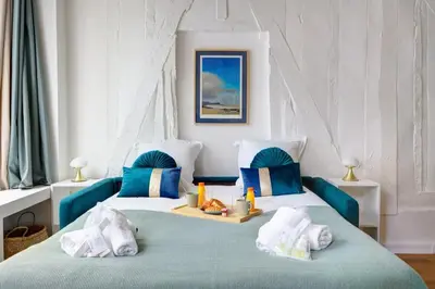 Un ou plusieurs lits dans un hébergement de l'établissement Bluestay 303 - Superb apartment in Paris