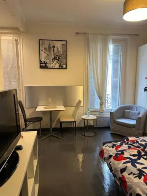 Coin salon dans l'établissement Cosy studio Beaubourg paris centre