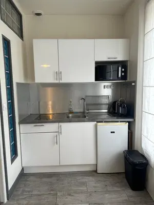 Cuisine ou kitchenette dans l'établissement Cosy studio Beaubourg paris centre