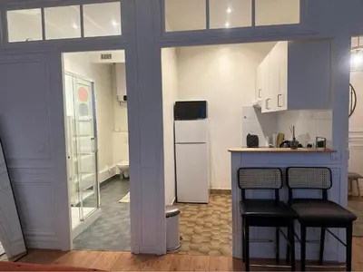 Cuisine ou kitchenette dans l'établissement appartement Paris 8