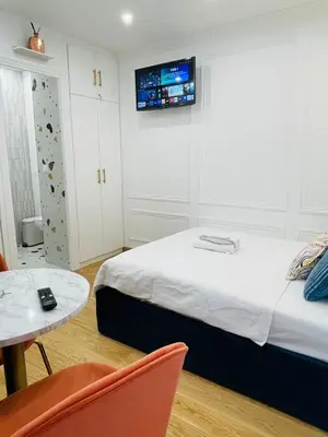 Un ou plusieurs lits dans un hébergement de l'établissement Chic Apartment Arc de Triomphe-Champs Élysées