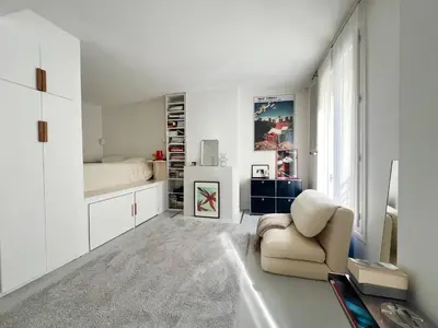 Cuisine ou kitchenette dans l'établissement cosy design apartment Paris