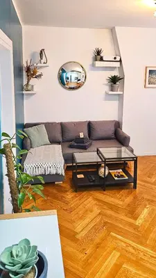 Coin salon dans l'établissement Lovely flat Abbesses center - Paris Montmartre