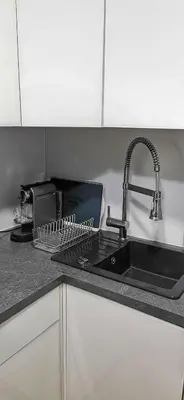 Cuisine ou kitchenette dans l'établissement Lovely flat Abbesses center - Paris Montmartre