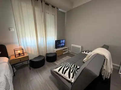 Un ou plusieurs lits dans un hébergement de l'établissement Apartment Cachan