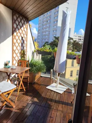 Balcon ou terrasse dans l'établissement Appartement de Charme avec terrasse proche 5eme arrdt