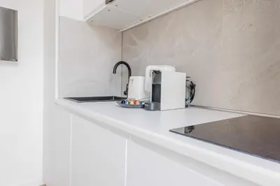 Cuisine ou kitchenette dans l'établissement Cozy studio for 2 people - Place de la République