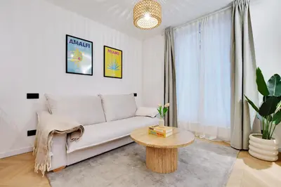 Coin salon dans l'établissement Appartement de luxe à Boulogne
