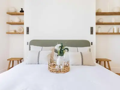Un ou plusieurs lits dans un hébergement de l'établissement SUPERB apartment in the heart of the Marais