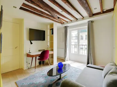 Télévision ou salle de divertissement dans l'établissement Cosy apt - 1BD 2P - Notre-Dame Cathedral Paris