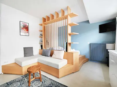 Coin salon dans l'établissement Cosy and intimate Studio - 1BD 2P - Oberkampf