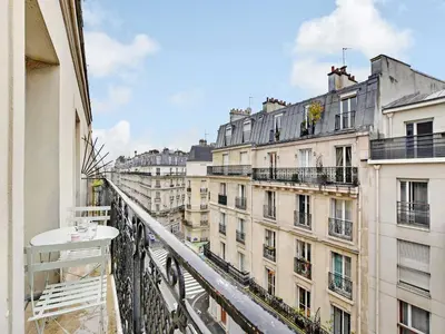 Balcon ou terrasse dans l'établissement Charming flat - 1BDR 2P Rue Saint Maur