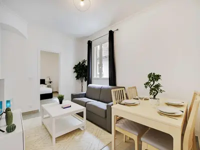 Coin salon dans l'établissement Appt calm & cozy 1BDR 4P - Nation
