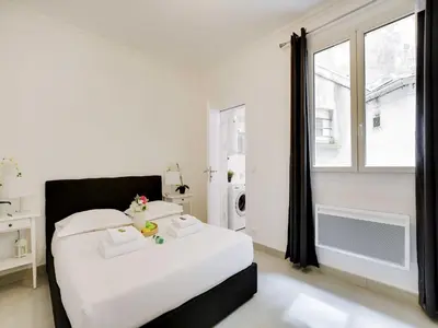 Un ou plusieurs lits dans un hébergement de l'établissement Appt calm & cozy 1BDR 4P - Nation