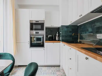 Cuisine ou kitchenette dans l'établissement Cosy flat - 1BD 2P - Montparnasse