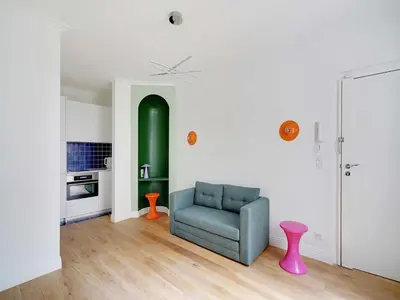 Cuisine ou kitchenette dans l'établissement Charming flat 1BDR 2P - Ternes NIEL