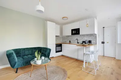 Cuisine ou kitchenette dans l'établissement Modern flat 2P in the heart of MARAIS