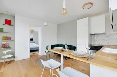 Cuisine ou kitchenette dans l'établissement Modern flat 2P in the heart of MARAIS