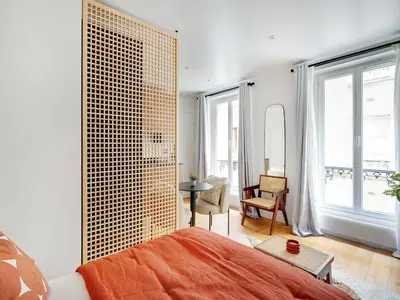 Coin salon dans l'établissement Cozy Studio - 2P - Montparnasse Luxembourg