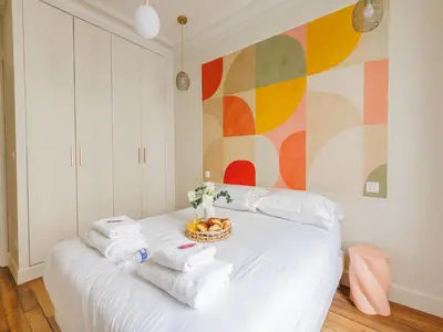 Un ou plusieurs lits dans un hébergement de l'établissement Charming apartment - 2BDR 4P - St Germain des Prés