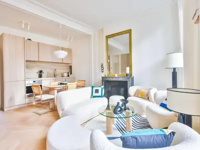 Coin salon dans l'établissement Splendid apt-Saint-Germain-des-Prés-Mobility lease