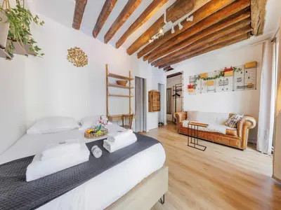 Un ou plusieurs lits dans un hébergement de l'établissement Studio COSY near Invalides - 2P