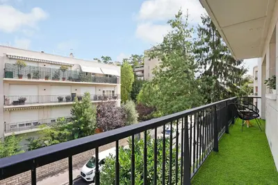 Balcon ou terrasse dans l'établissement 1BDR quiet with Terrace - Pont de Neuilly - BAIL MOBILITE