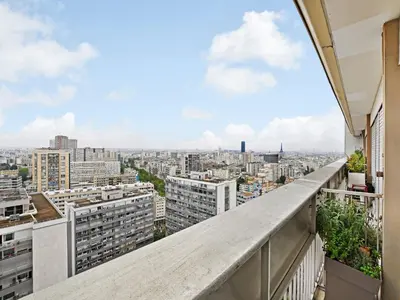 Balcon ou terrasse dans l'établissement Bright studio with balcony - 2P- Eiffel Tower view