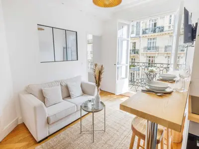 Coin salon dans l'établissement Flat with balcony 1BDR 2P - Batignolles