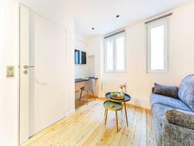 Coin salon dans l'établissement Charming flat -1BDR 2P- Batignolles